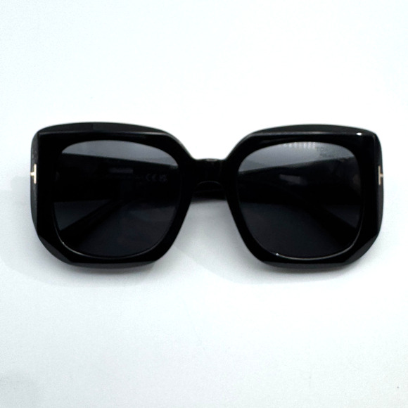 Tom Ford Sunglasses Carla-02 TF1220 01D Black Butterfly Gray Polarized Lens 52mm main image 9